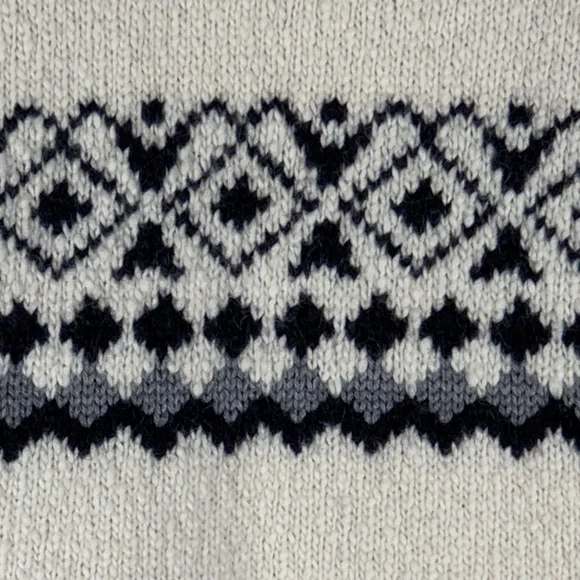 Nili Lotan Fair Isle Nordic Knit Open Cardigan Sweater Alpaca Wool Blend Size M - Picture 7 of 10